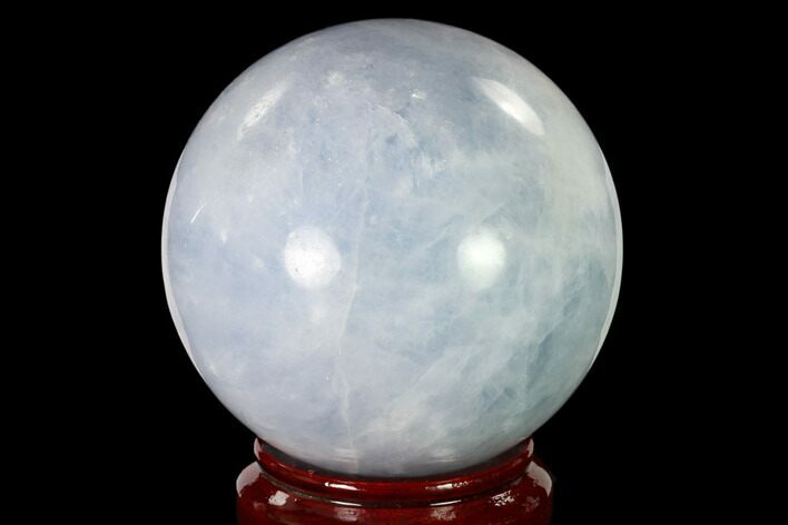 Polished Blue Calcite Sphere - Madagascar #149346
